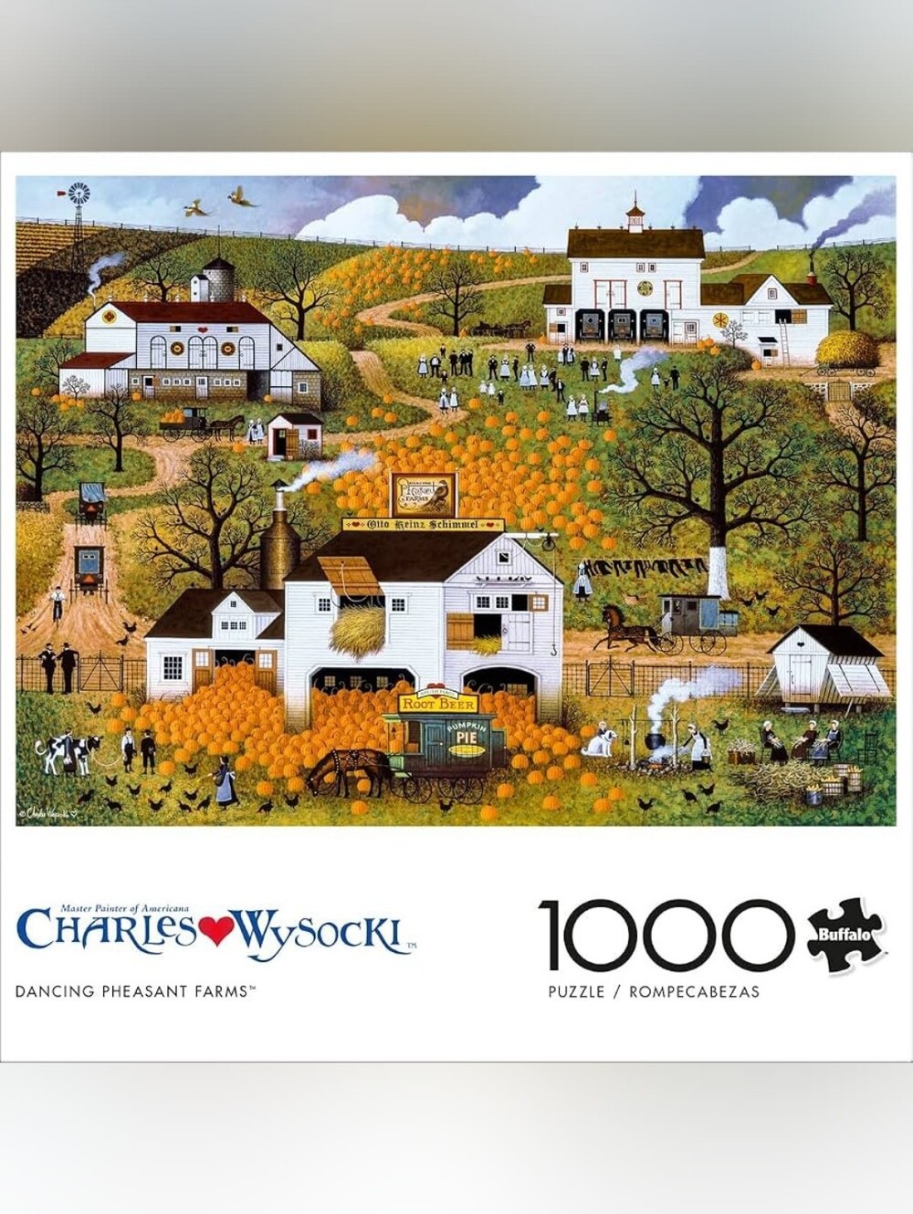 Charles Wysocki-"Dancing Pheasant Farms"- 1000-Piece Puzzle Buffalo Games